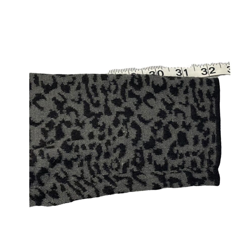 Calvin Klein Sweater Women's Medium Gray Leopard Print Cowl Neck Long Sleeve - Picture 6 of 7